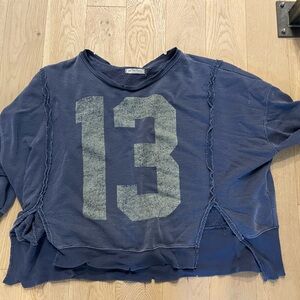 We The Free Blue Graphic Sweatshirt